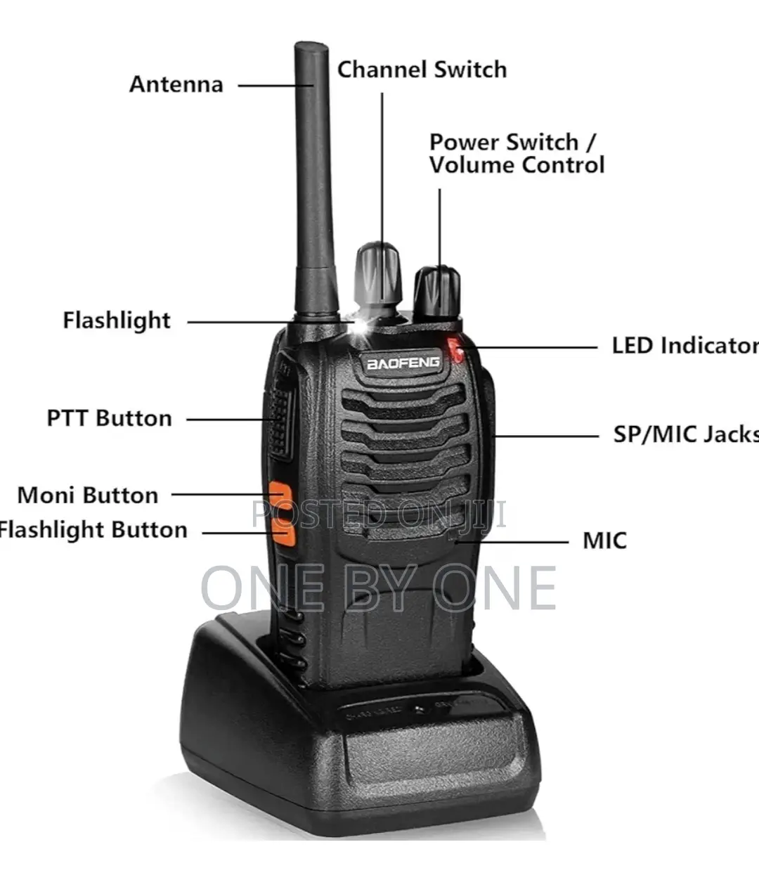 Baofeng Walkie Talkies Long Range Rechargeable a Pair