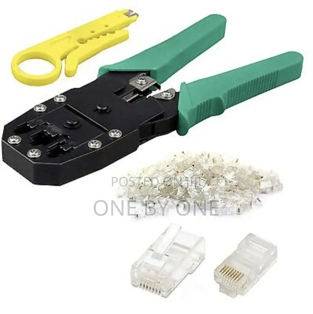 RJ45 Ethernet Lan Cable Crimping Pliers - Black and Green