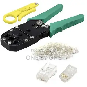 RJ45 Ethernet Lan Cable Crimping Pliers - Black and Green