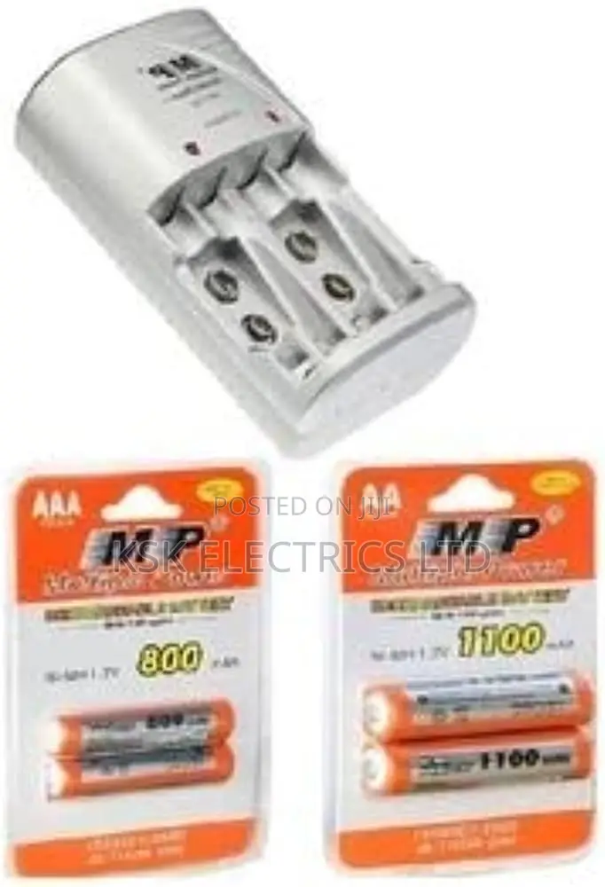 MP Multiple Power Super Charger +2 Pairs Batteries