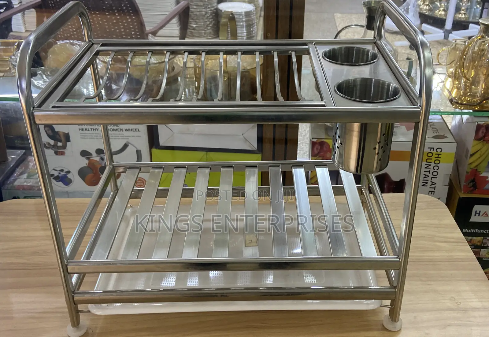 2 Layer Stainless Dish Rack and Drainer