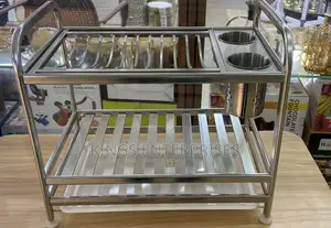 2 Layer Stainless Dish Rack and Drainer