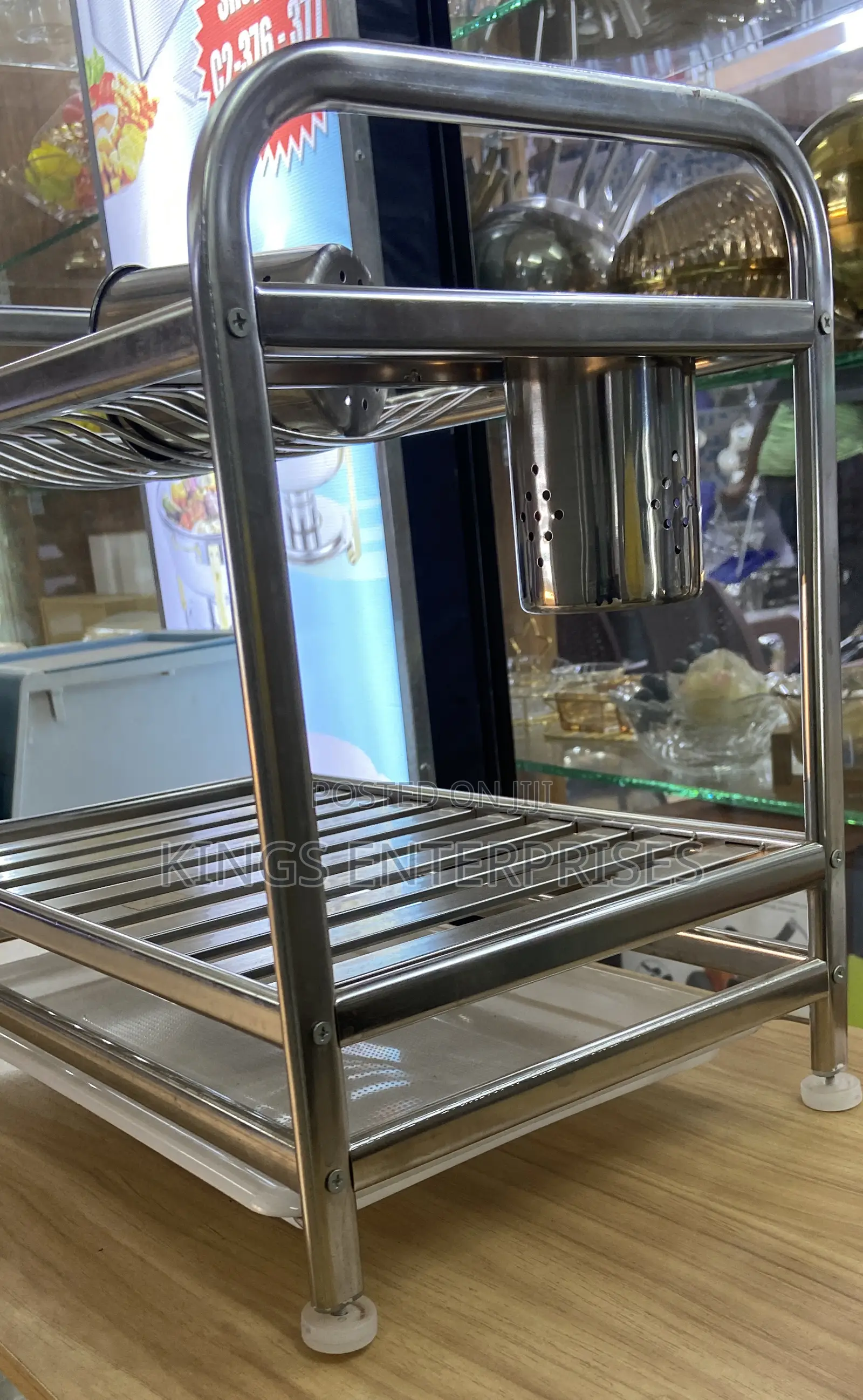 2 Layer Stainless Dish Rack and Drainer
