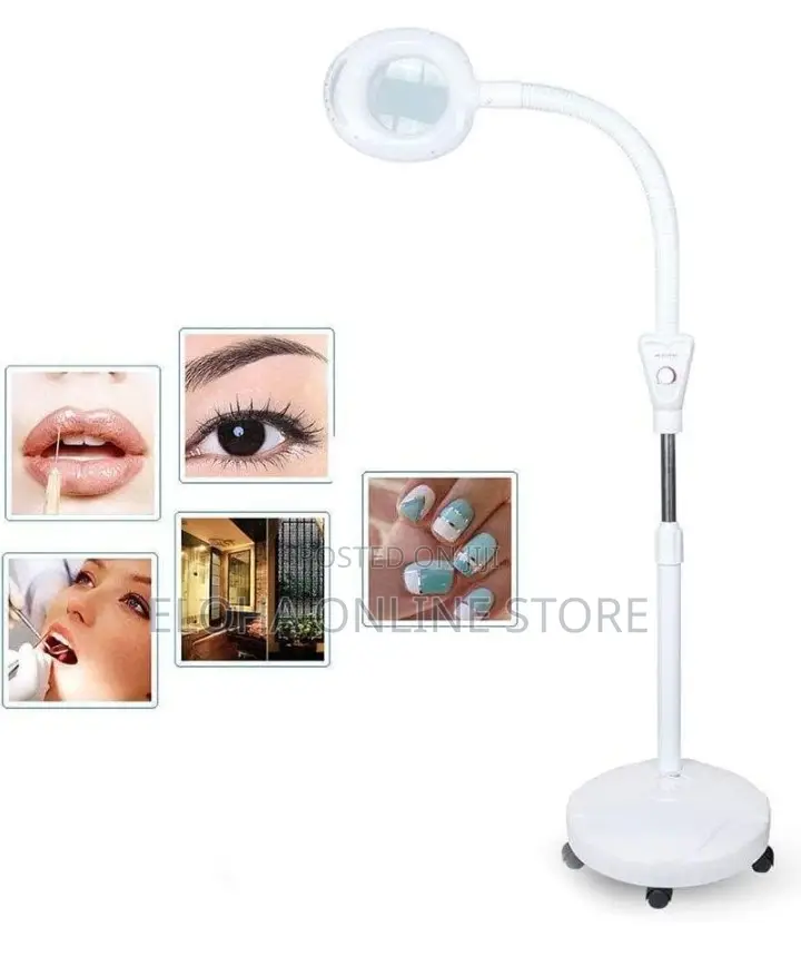 16X Magnifying Glass Lamp Adjustable Swivel Arm Floor Stand