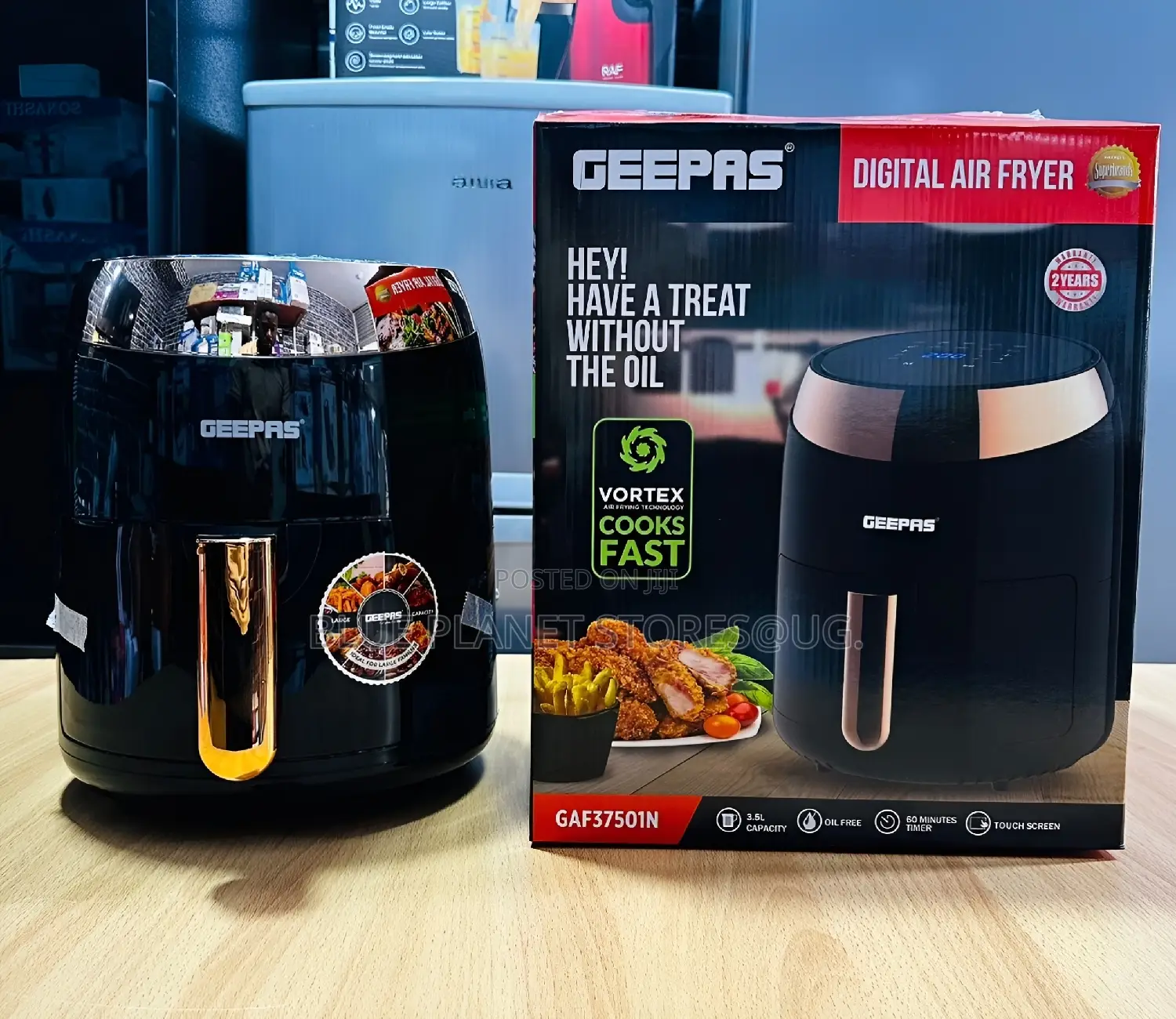GEEPAS 3.5litres Digital Air Fryers \\ 1500w \\ GAF-37501N.