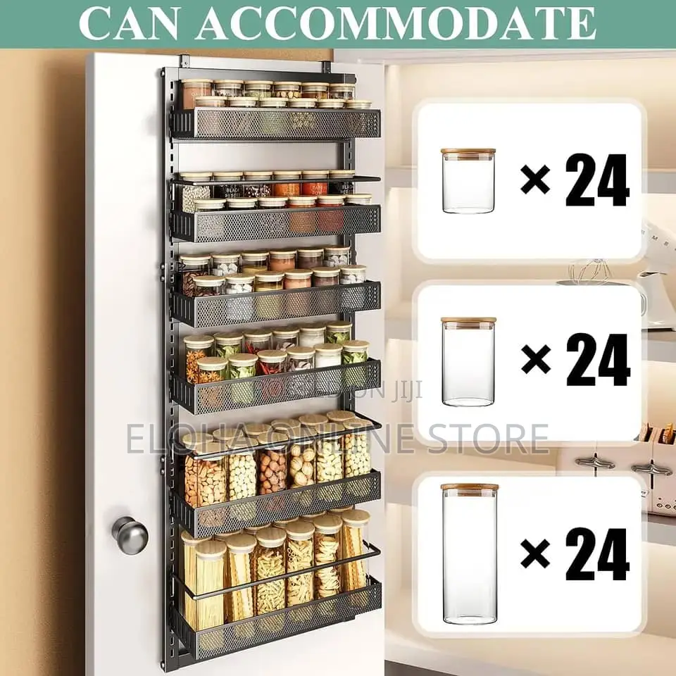 6-Tier Hanging Pantry Door Organizer Rack