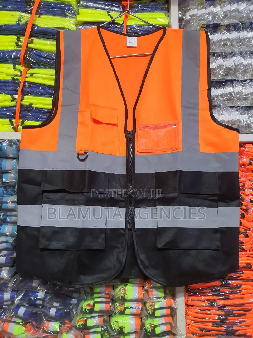 Reflector Vest (Reflector Jacket Double Color Black& Orange