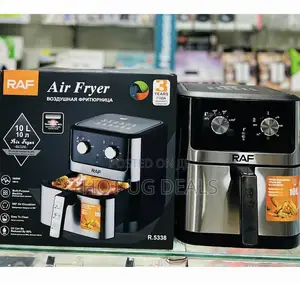 Raf 10l / 10 Liters Easy-to-Use Air Fryer - Black