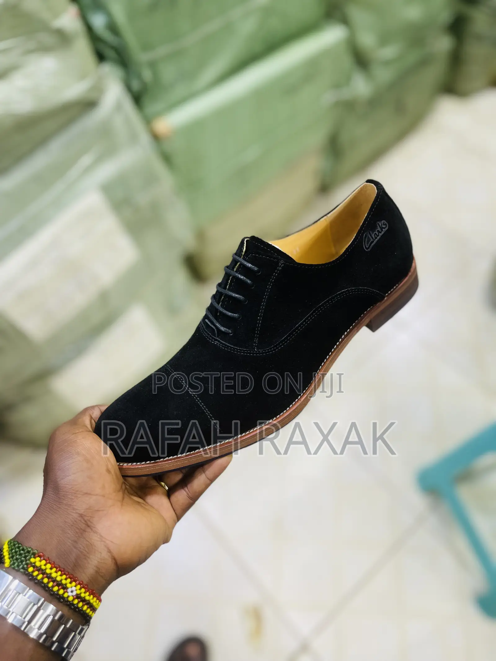 Original Black Clarks Suede Gentle Shoes/Loafers
