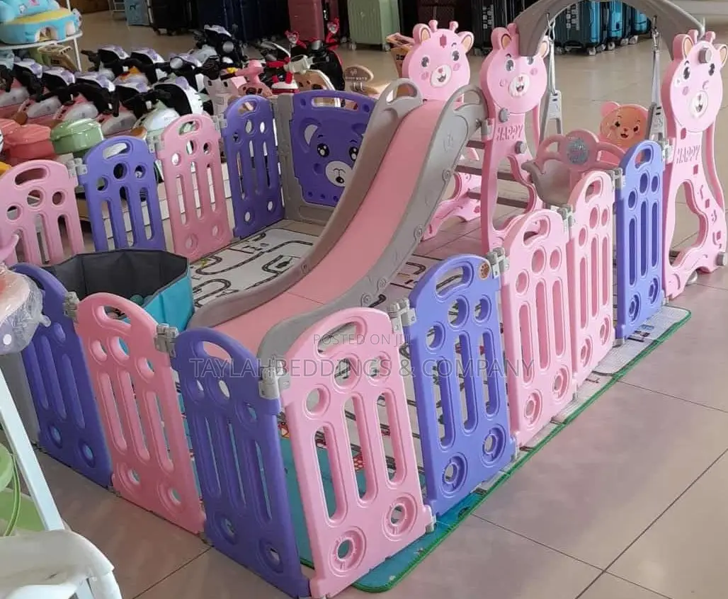 Children Combined Playground With Slide, Swing Fence