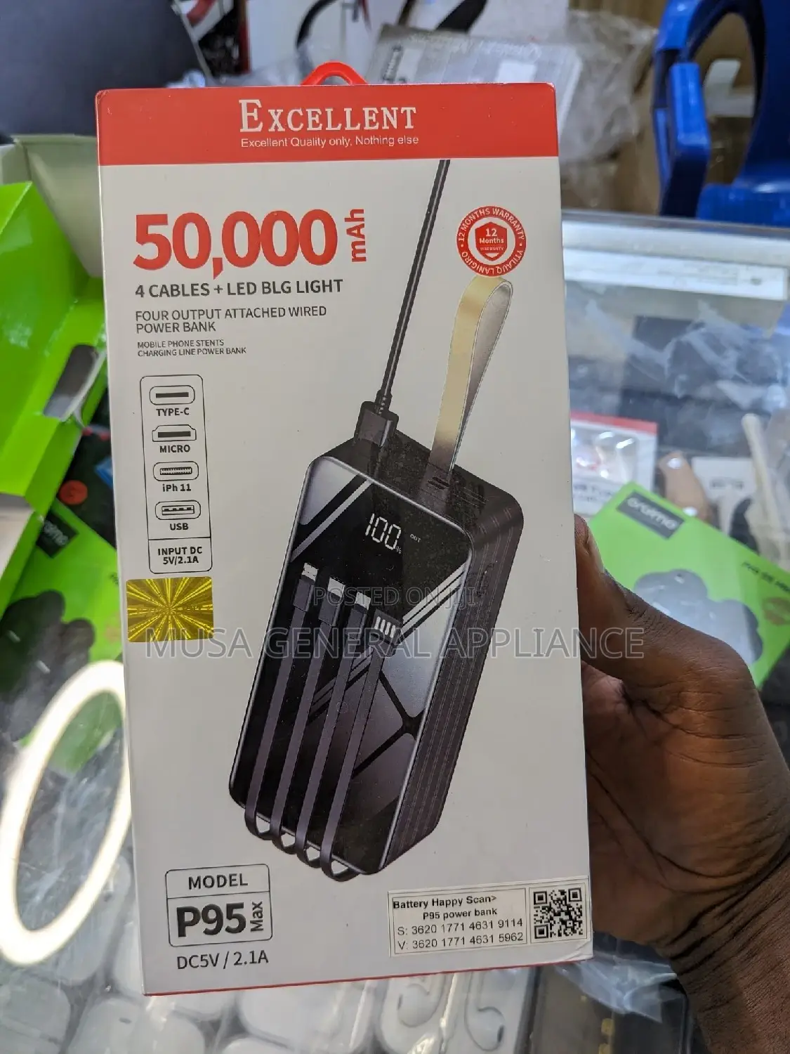 Excellent Power Bank 50000mah