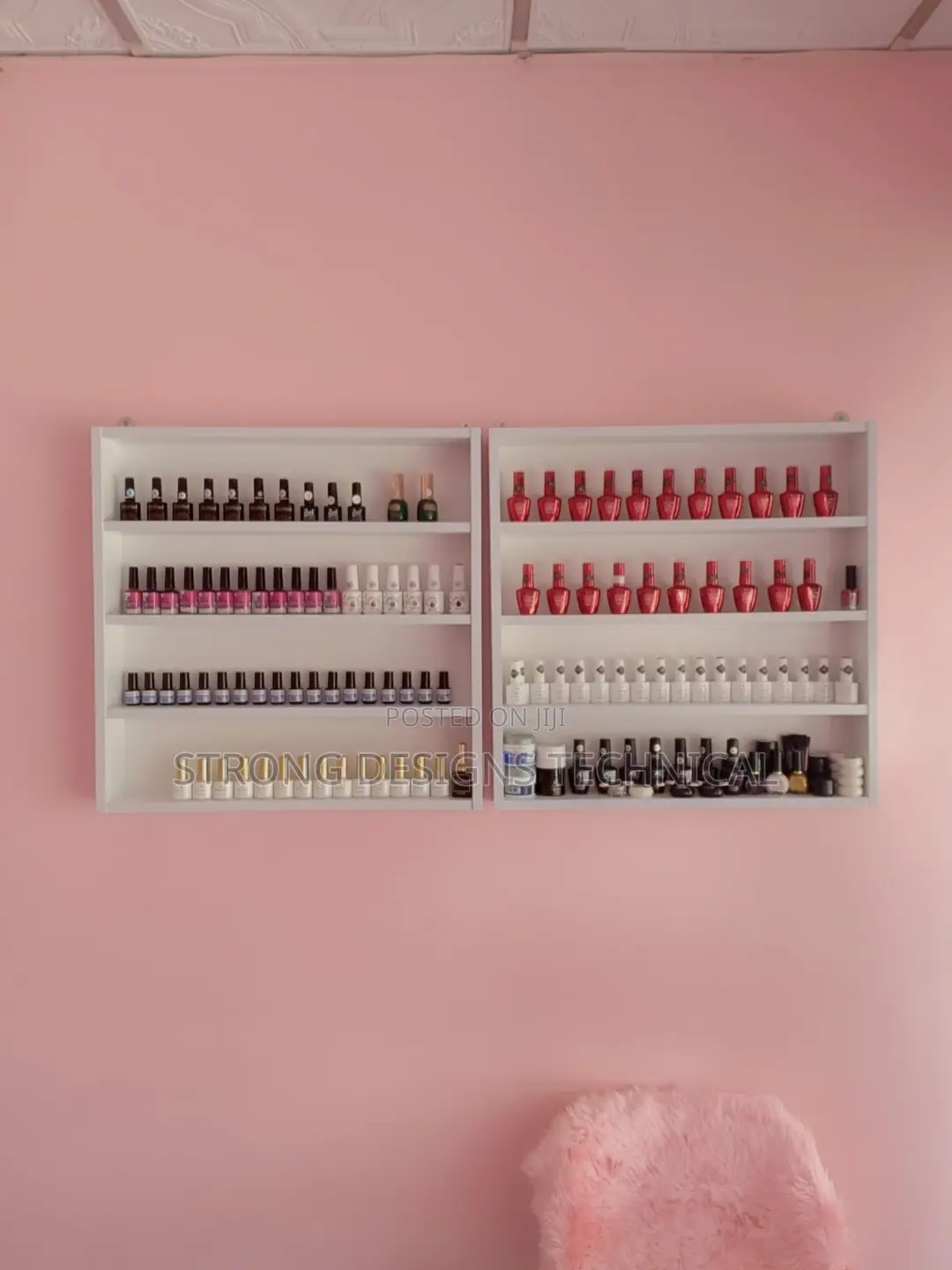 Manicure Nail Polish Shelves for Salons