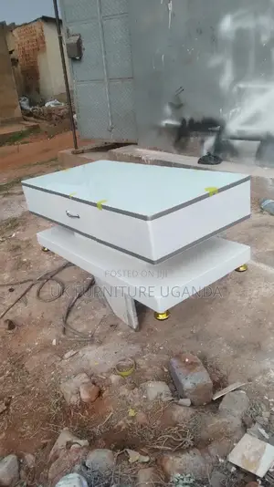 Center Table White and Silver Available H