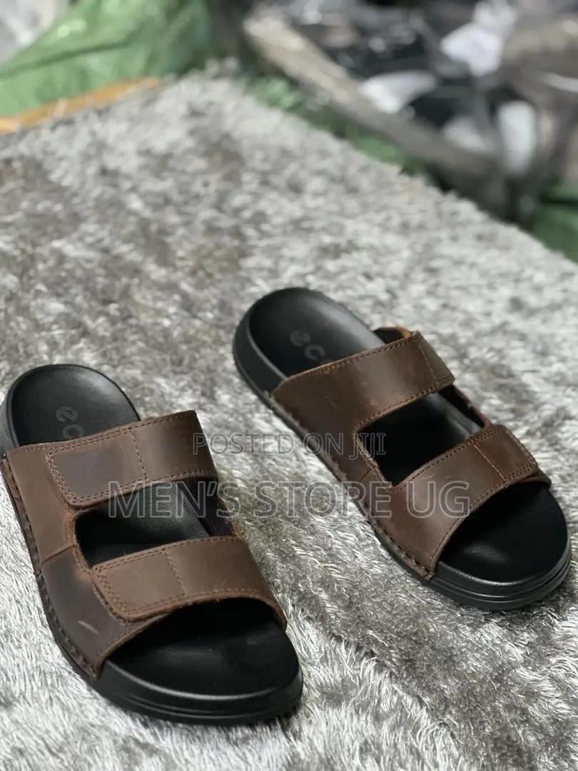Ecco Men’S Casual Genuine Leather Flats Sandals