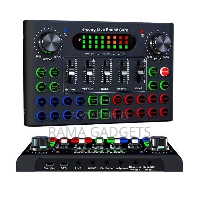 Condensor Microphone + K-Song Live Sound Card