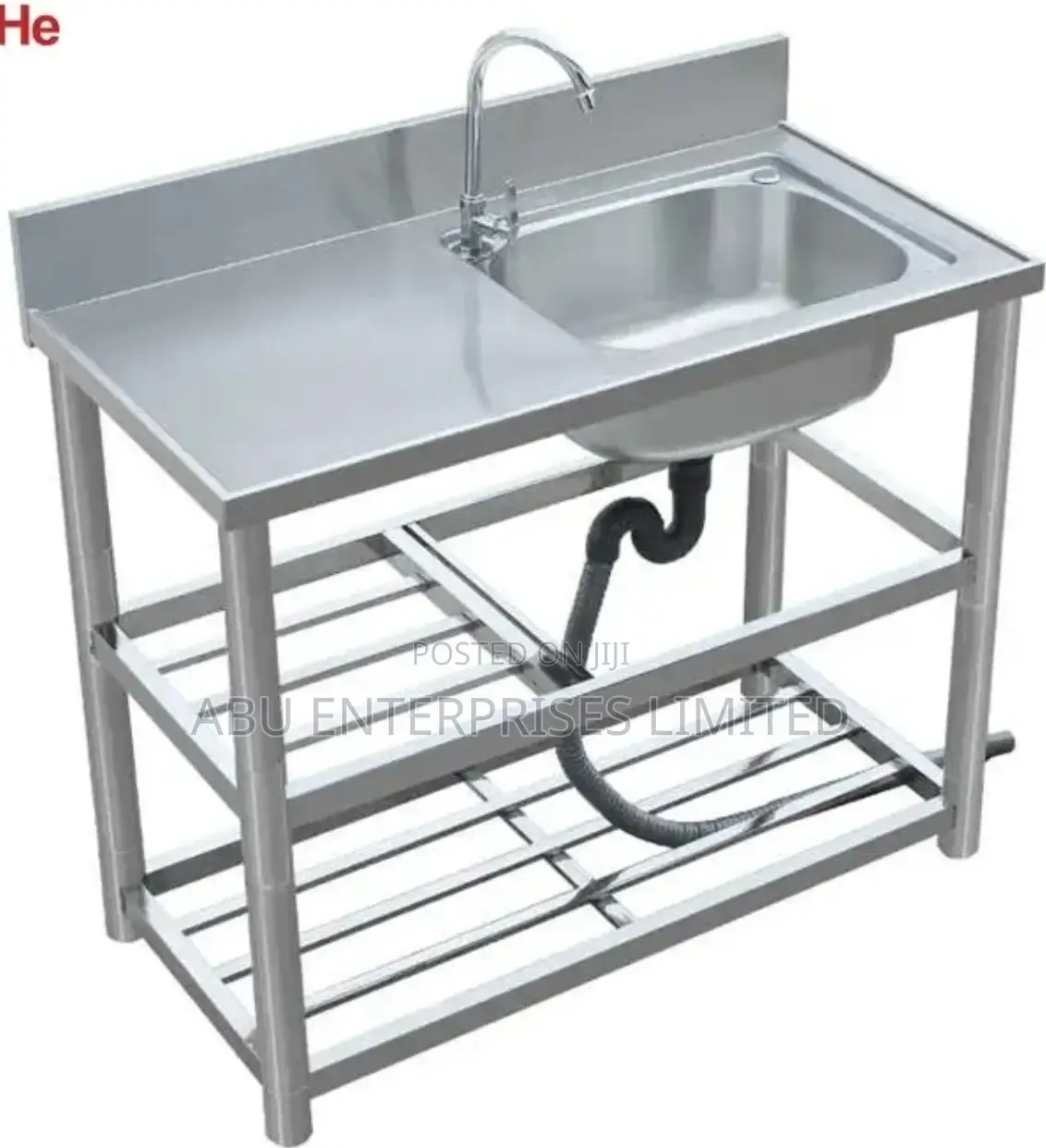 Kitchen Sink Single Bowl Single Tray