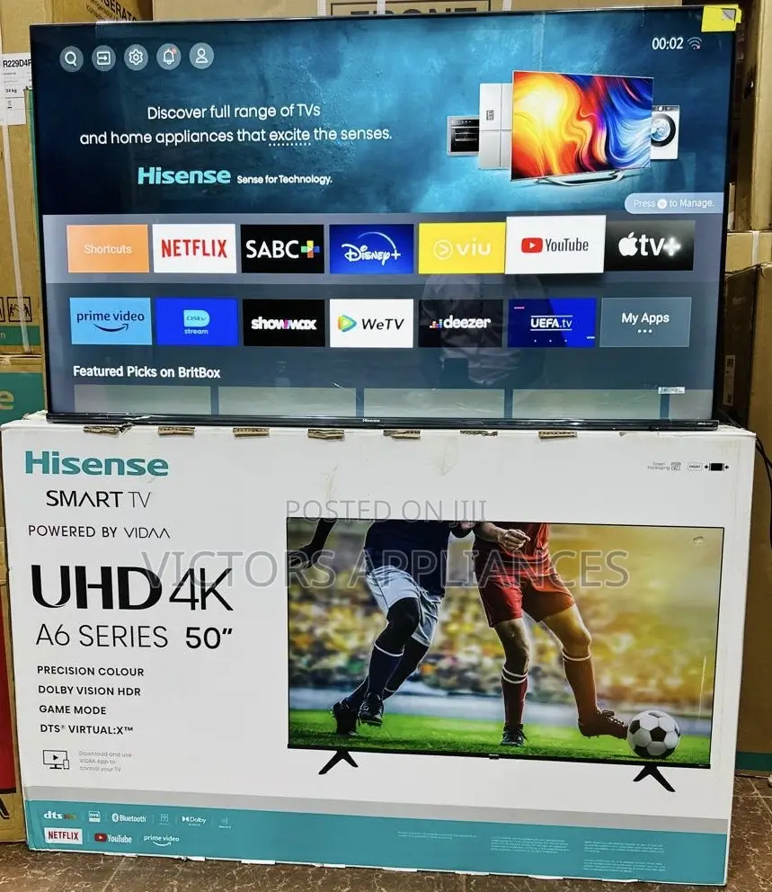 50inch Hisense Smart Tv Powered by VIDAA