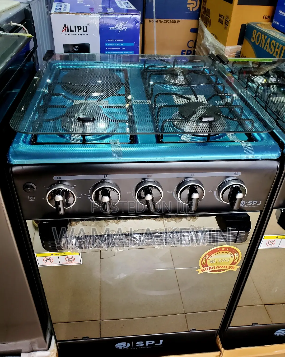 Gas Cooker 3 Gas Burner With 1 Electric Hotplate, Oven