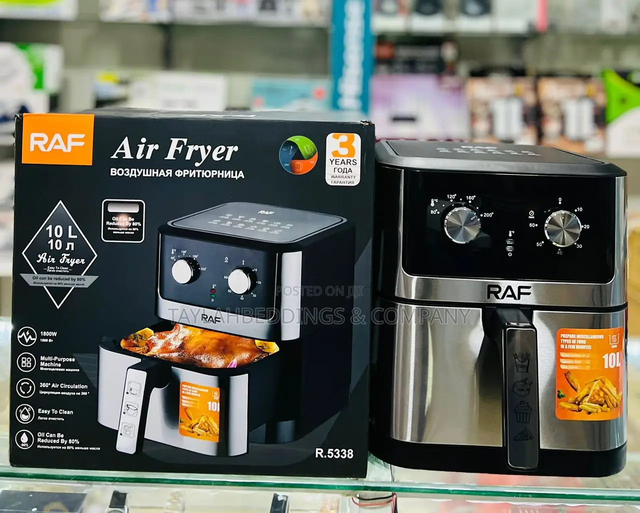RAF Digital Air Fryer Professional Unlimited 10 Litter