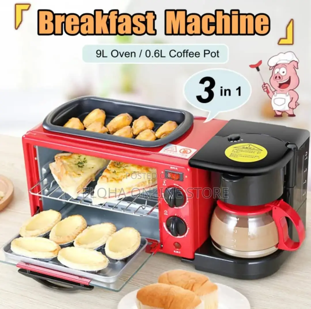 3 in 1 Household Sandwich Toaster Oven Coffee Air Fryer