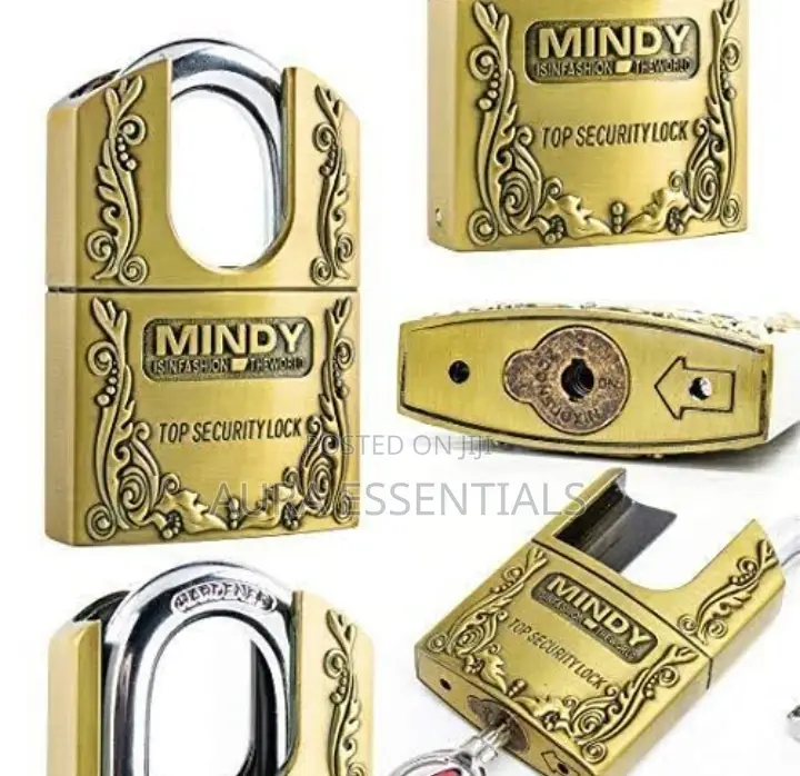 Mindy Anti-Theft Hard Steel Keyed Padlock - Golden