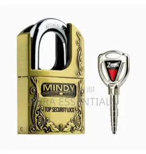 Mindy Anti-Theft Hard Steel Keyed Padlock - Golden