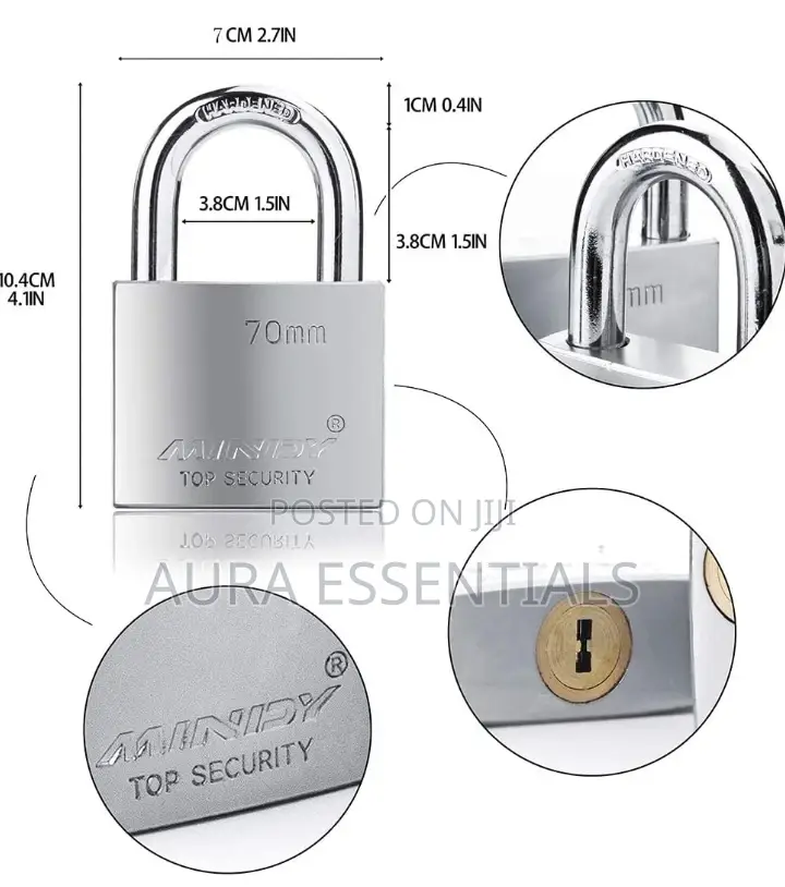 Mindy Secure Padlock 70mm - Silver