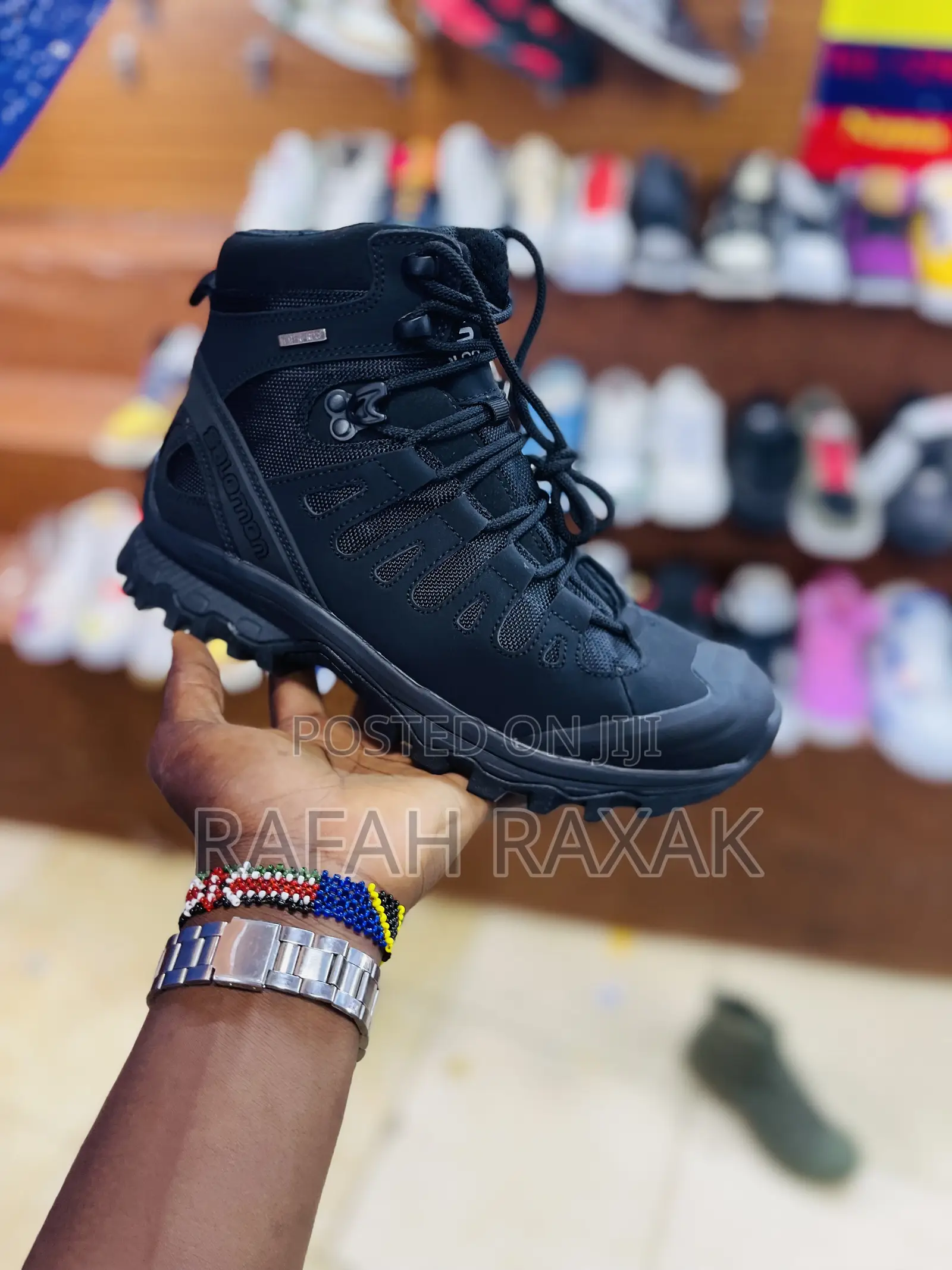 Original Black SALOMON High Top Hiking Boots