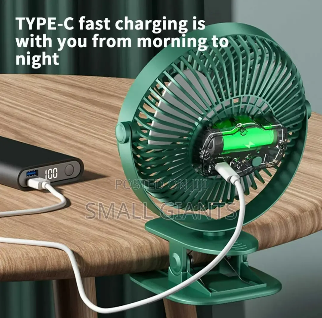 Cooling Clip on Fan, 3 Speeds Small USB Fan