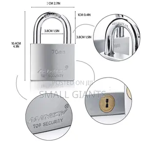 Mindy Top Security Padlock 70mm - Silver
