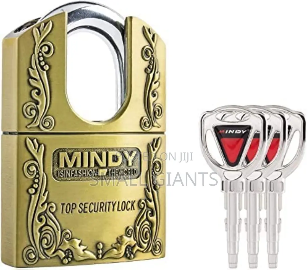 Mindy Large Guarded Anti-Theft, Padlock - Golden