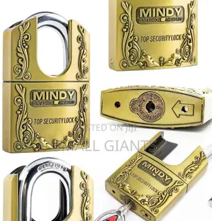 Mindy Large Guarded Anti-Theft, Padlock - Golden