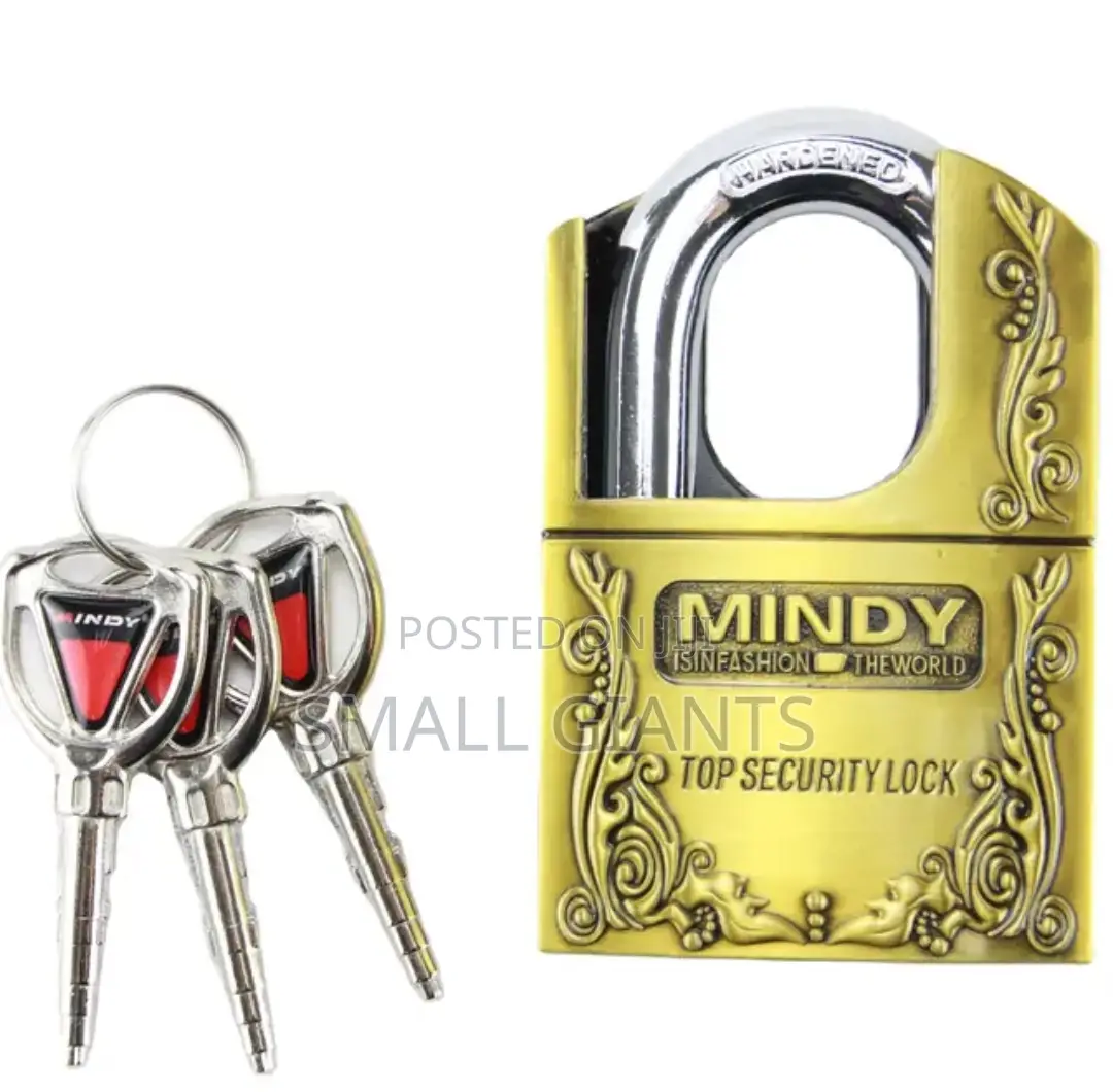 Mindy Large Guarded Anti-Theft, Padlock - Golden