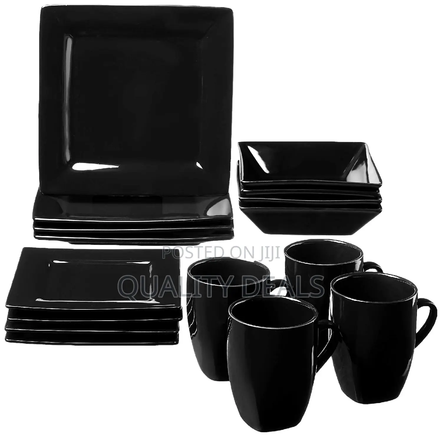 24 Piece Plates, Cups ,Soup Bowls Dinner Set