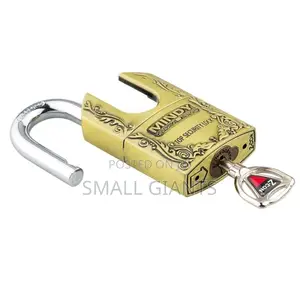Mindy Anti-theft Hard Steel Keyed Padlock - Golden