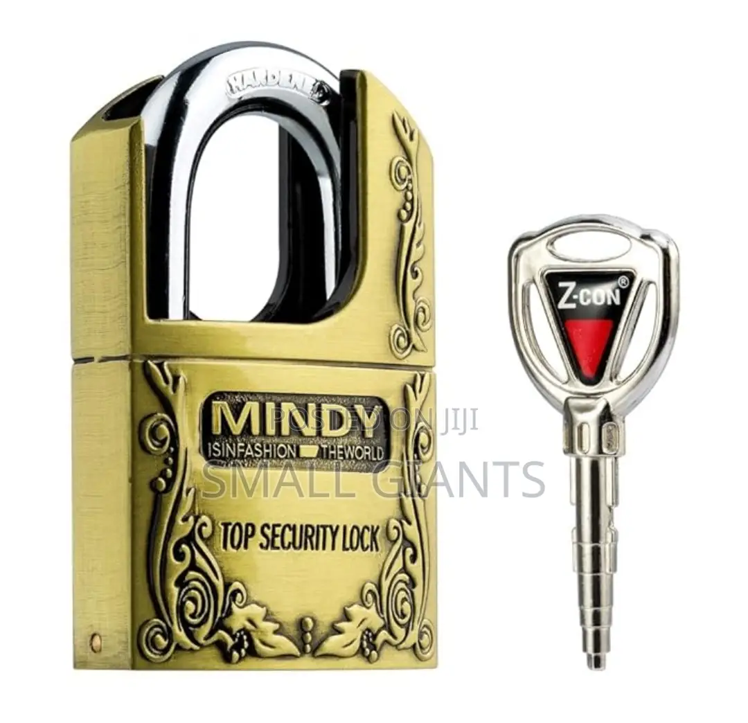 Mindy Anti-theft Hard Steel Keyed Padlock - Golden
