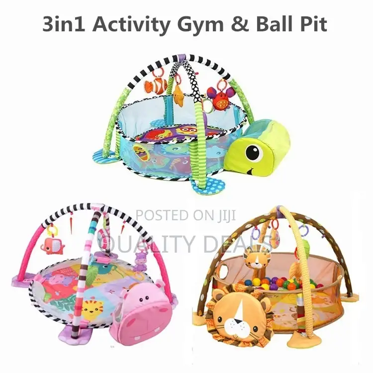 3in1 Cartoon Infant Activity Gym and Ball Pit