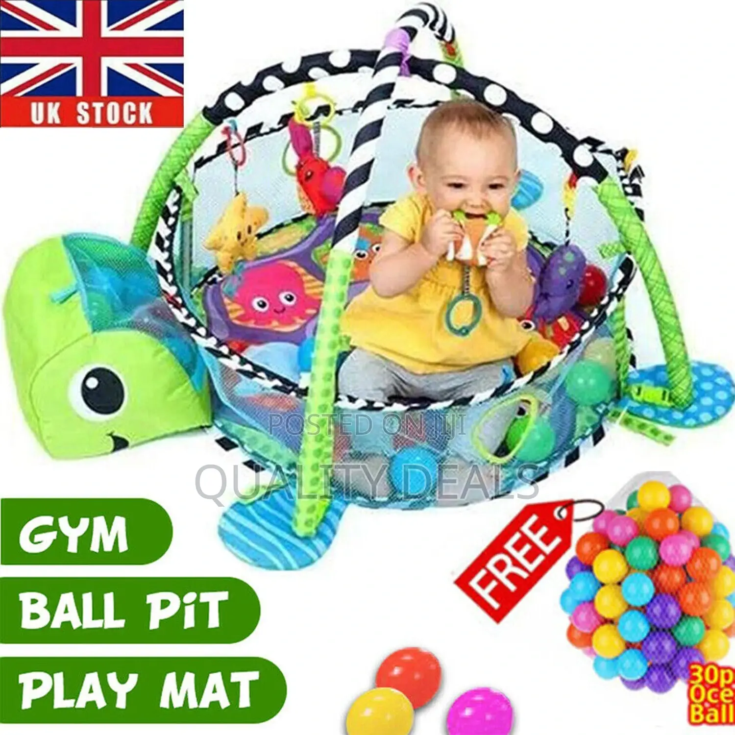 3in1 Baby Play Mat Activity Gym and Ball Pit