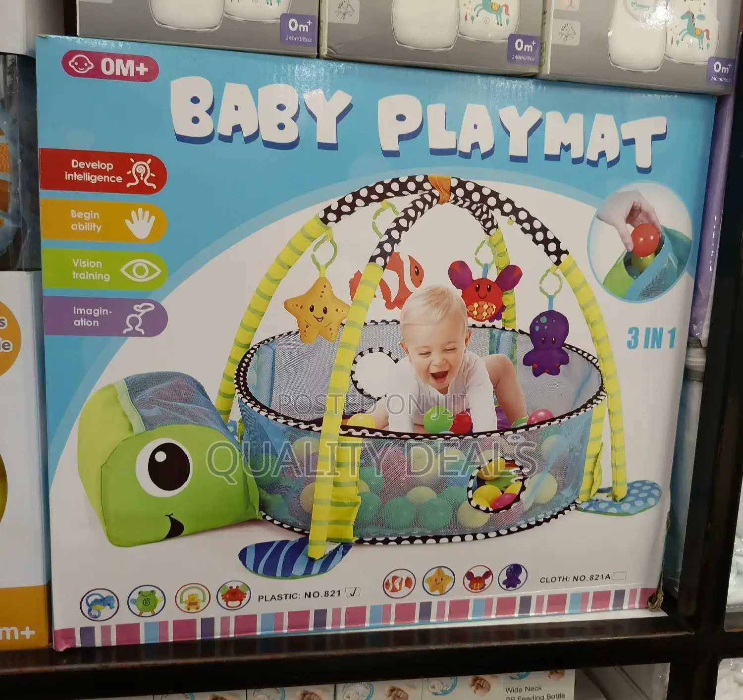 3in1 Baby Play Mat Activity Gym and Ball Pit