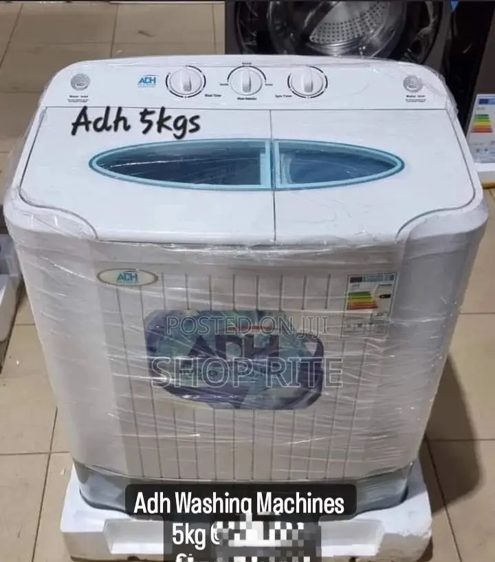 Adh New Manual 5kgs Twin-Tub Washing Machine 3yrs Warranty