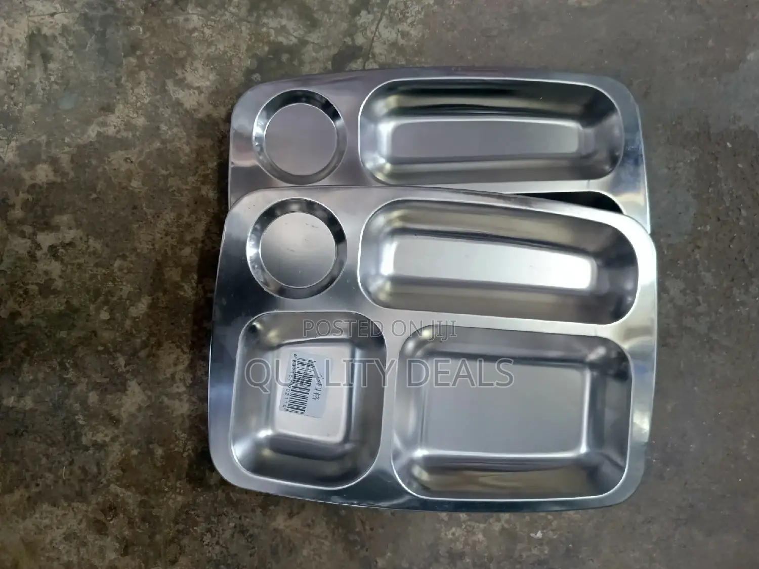 Stainless Steel Divided Food Section Tray