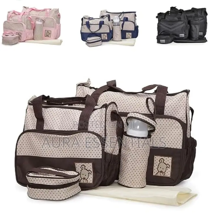 Generic New Design 5 in 1 Baby Diaper Nappy Women's Bag