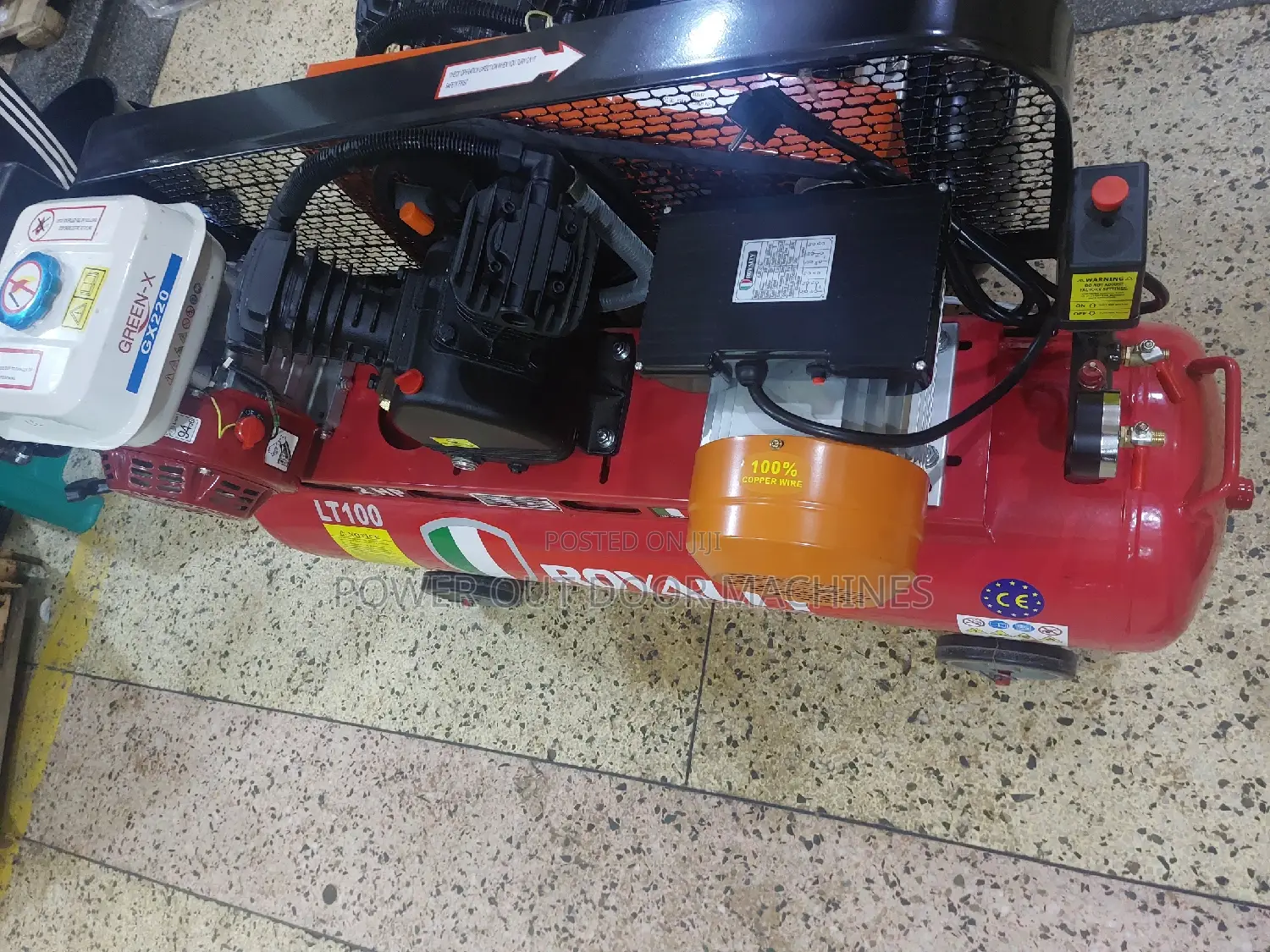 100 Litre Compressor Duo Electric and Engine Run