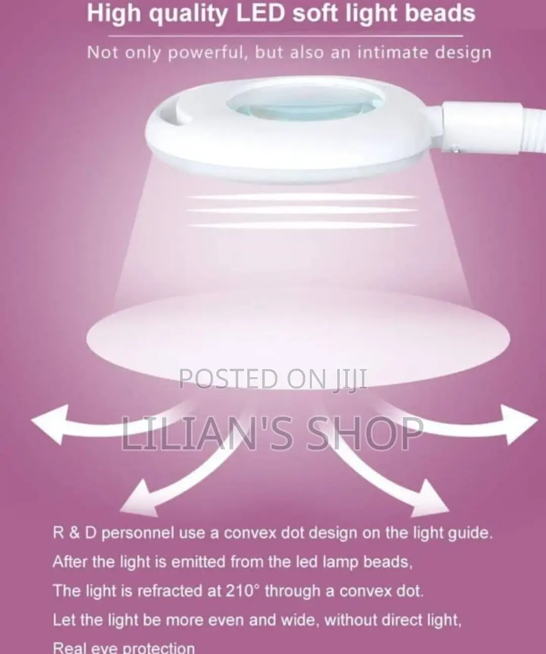 16x Magnifying Glass Lamp, Adjustable Swivel Arm Floor Stand