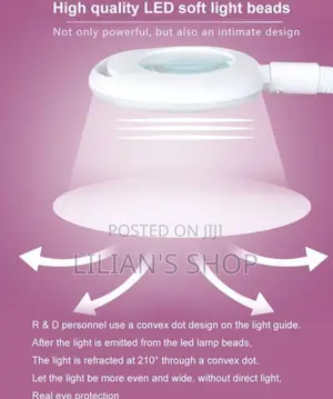 16x Magnifying Glass Lamp, Adjustable Swivel Arm Floor Stand