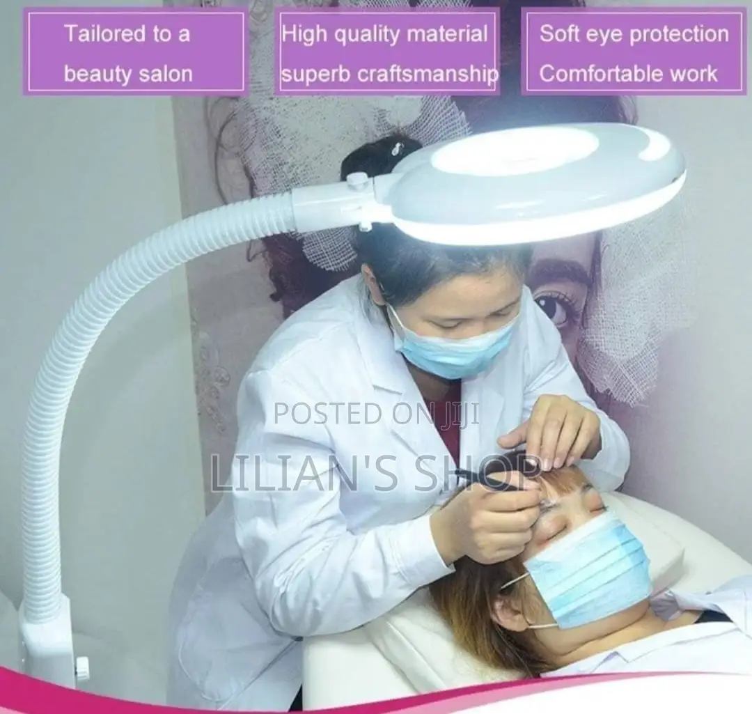 16x Magnifying Glass Lamp, Adjustable Swivel Arm Floor Stand