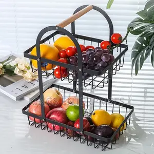 2 Tier Fruit Basket With Handle