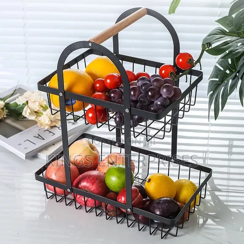 2 Tier Fruit Basket With Handle