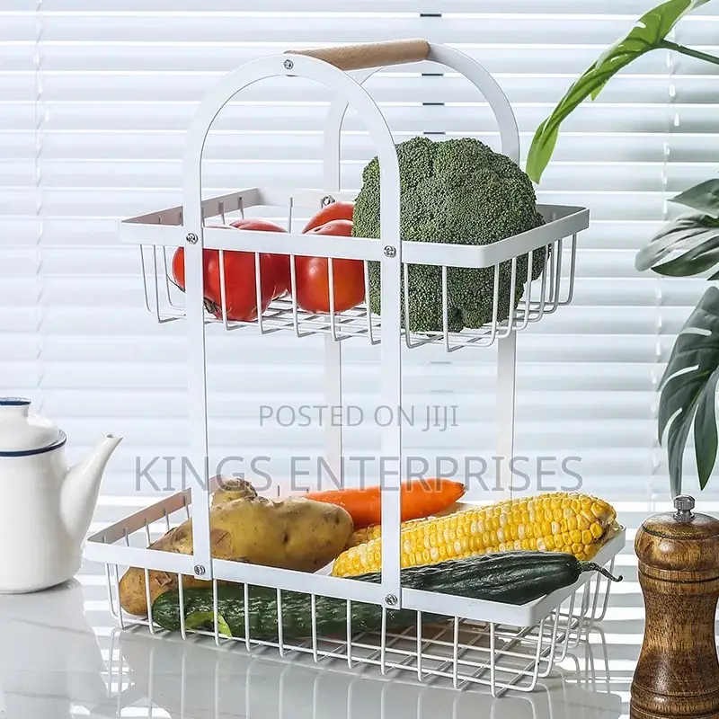 2 Tier Fruit Basket With Handle