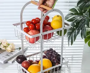 2 Tier Fruit Basket With Handle